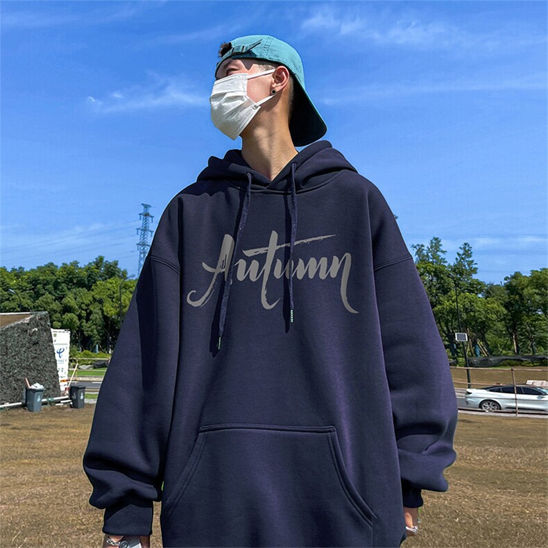 抖音得物供货可提供视频春装重磅美式宽松连帽卫衣DL2400,男装卫衣,电商A486-1