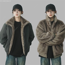 特批100现货网图两面穿座山雕加厚加绒棉衣外套石墨灰M6816-P100，男装棉衣，星座307A