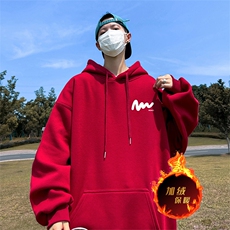 龙年新年卫衣冬季美式加绒加厚连帽卫衣外套DL1810特P35加绒特40，男装卫衣，电商A486