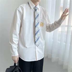 制服长袖衬衫男日系学院风DK18P33图片