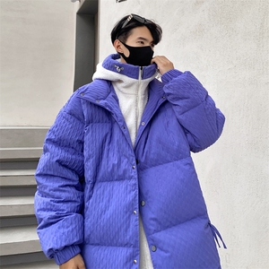 Y3656-P258羽绒服冬季新款90白鸭绒羊羔绒假两件宽松男外套图片