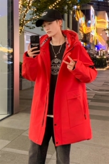 以109-2198-P205M-8XL90白鸭绒加厚大码连帽中长羽绒服，男装羽绒服，星座109