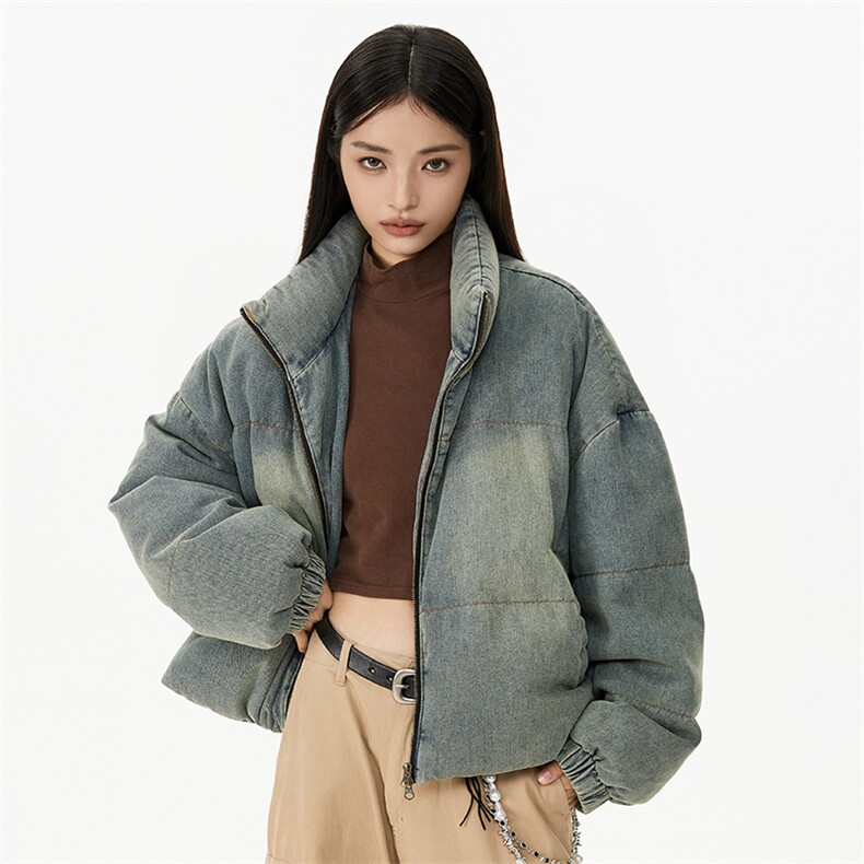 冬季潮新款水洗牛仔白鸭绒羽绒服外套短款男女225-2-Y202-P218,男装羽绒服,星座225-2