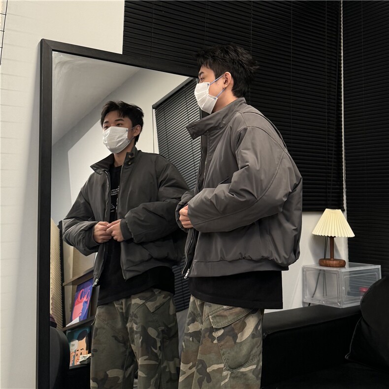 模特图哈灵顿棉服MY640M-2XLP115,男装棉衣,电商C313