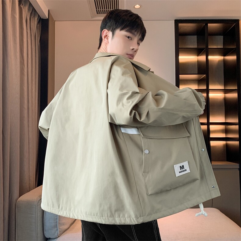 外套男2024新款春秋上衣潮牌痞帅青少年夹克JK178-P75图片