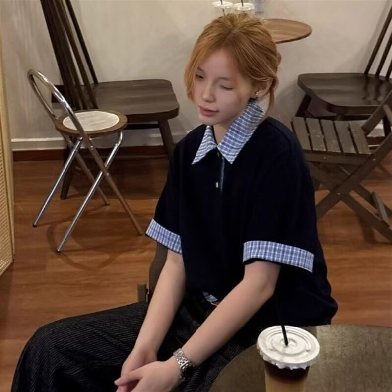 翻领短袖polo衫男潮牌夏季t恤韩版修身潮流2026新款百搭体恤上衣，男装T恤，四季星座505