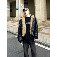 新款座山雕双面穿棉服男女款冬季皮衣设计感棉衣外套A235/特P130，男装皮衣，星座206（原A221）