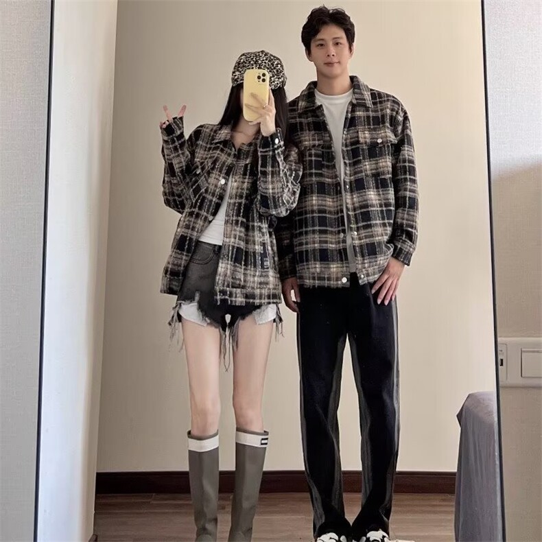 1506/QA1340/P55字母长袖衬衫日系港风男生夏季潮流百搭休闲外套,男装衬衫,星座1506