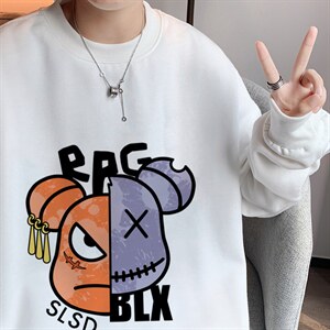 ！大码长袖t恤男印花加绒加厚圆领卫衣男WY294-P28加绒款-P33，男装卫衣，电商B371
