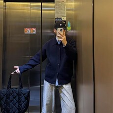 针织外套男开衫日系复古春秋季翻领休闲毛衣男士外搭LMY255，男装针织衫/毛衣，星座208-5
