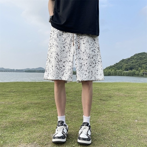 供视频~可二开 扎染短裤男夏季五分裤 K838特P30 控55图片