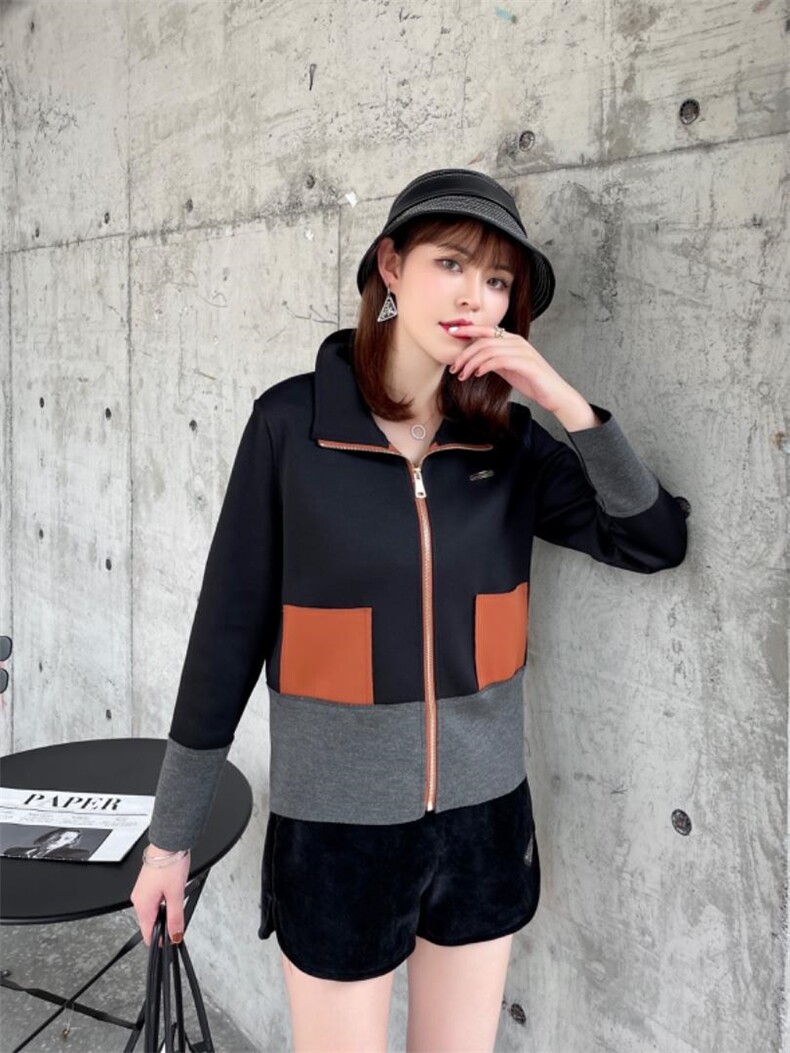 秋装新款：拼色休闲外套M一XXL，其它，拉思维加丝