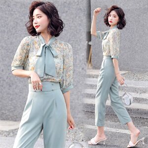 020年夏季时尚小清新百搭气质优雅两件套,女装套装/套裙,悠米