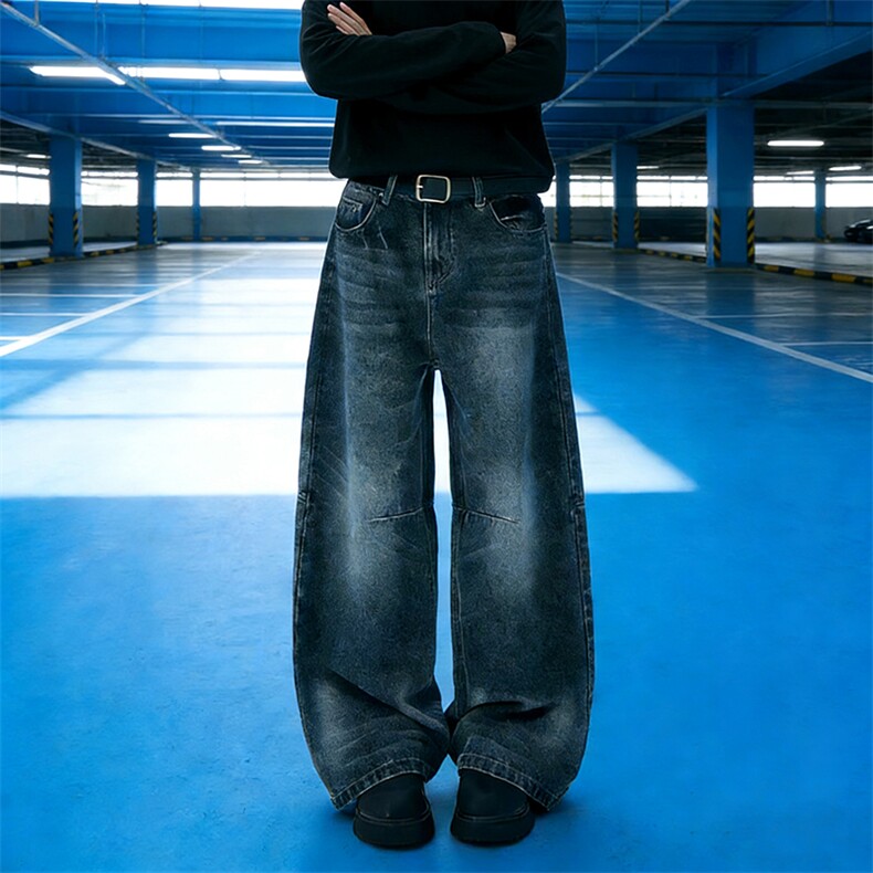 宽松直筒牛仔裤男长裤A153-P50，男装牛仔裤，电商D312
