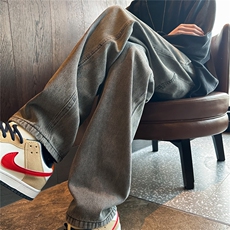 K1220-p30-控59oversizecleanfit黄泥牛仔裤直筒裤老爹裤长裤，男装牛仔裤，星座103A-1