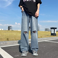 青春流行ins男直筒水洗牛仔裤C983P45，男装牛仔裤，星座1116-2