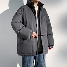 现货美式高街休闲夹克冬季立领纯色三防户外工装加厚棉服外套，男装夹克，电商A486