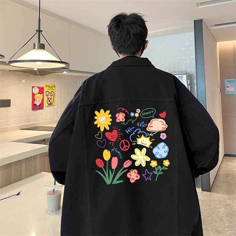 牛仔夹克男大码牛仔外套男茄克 NJ77319-P60加绒款-P75图片