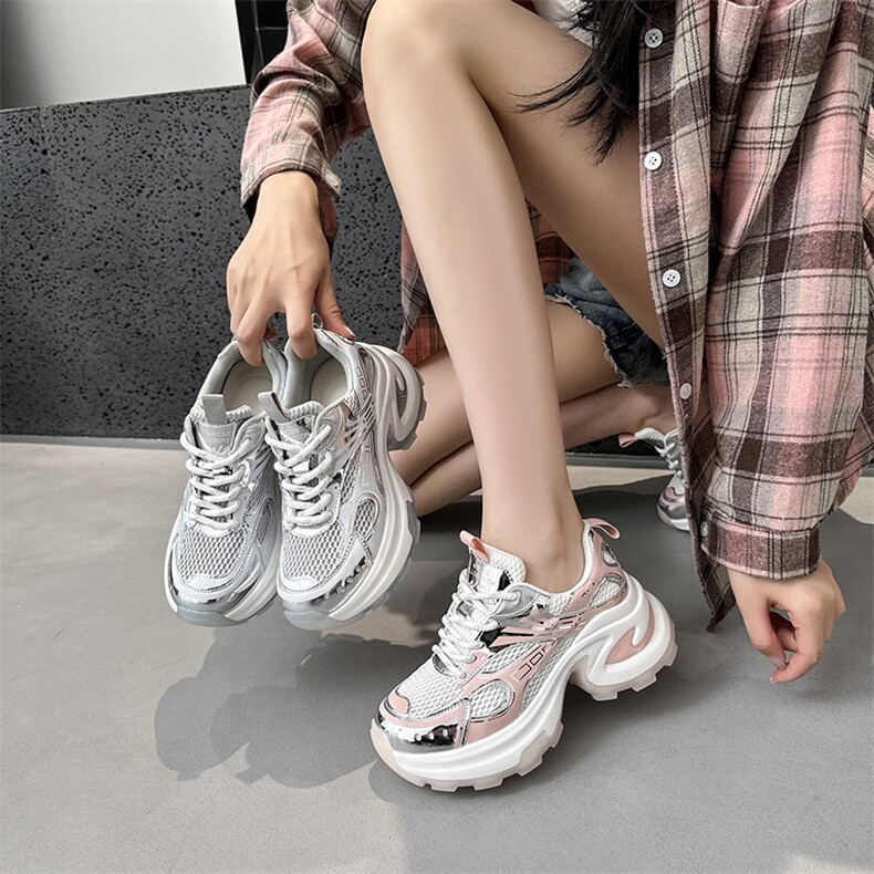 X4011-P185老爹鞋子女2024新款透气网面夏季增高运动休闲女鞋,男鞋休闲鞋,星座1407-3