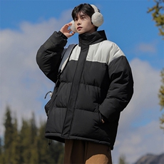 现货抖音得物品质拼接撞色三防加厚棉衣外套冬季立领棉服MY88888，男装棉衣，电商A486