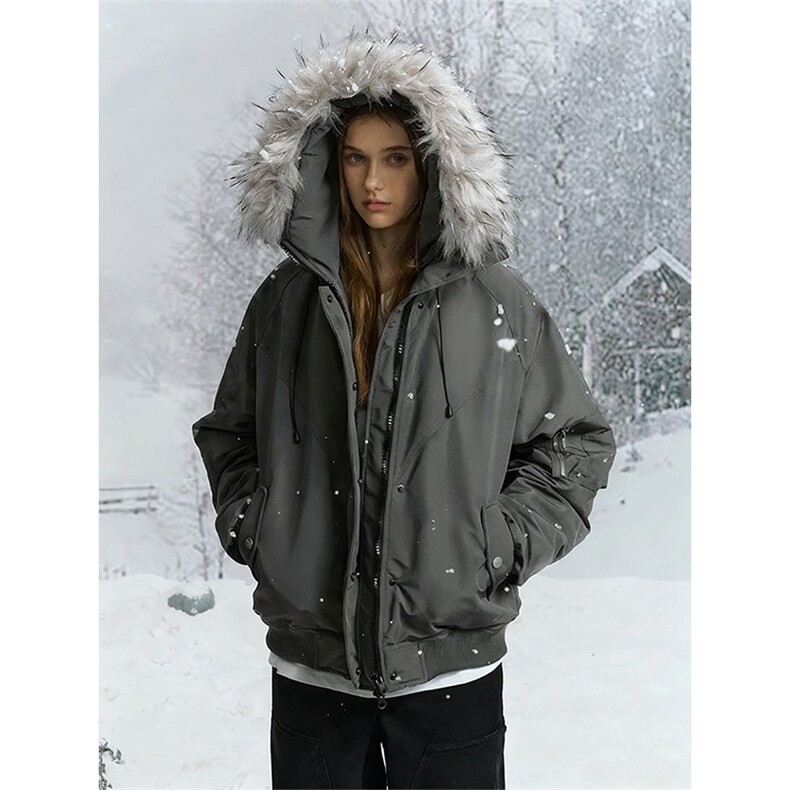 [网图]夹棉加厚连帽棉衣可拆卸毛领派克服男5D1197-TP115198，男装棉衣，电商A102