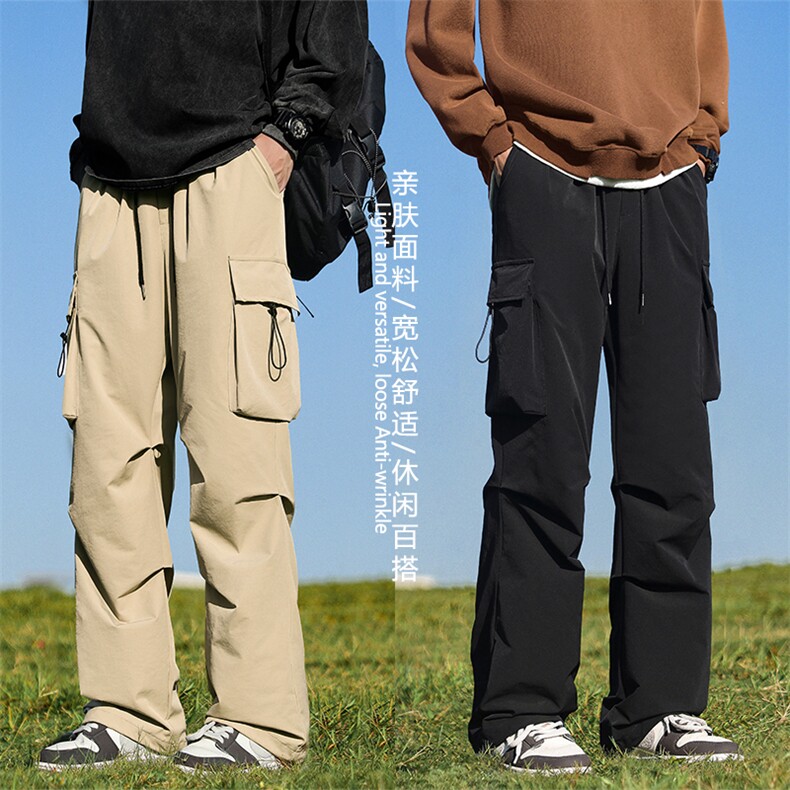 美式伞兵工装裤男款日系潮牌机能冲锋宽松休闲长裤子K210-特批-35,男装工装外套,星座718-1