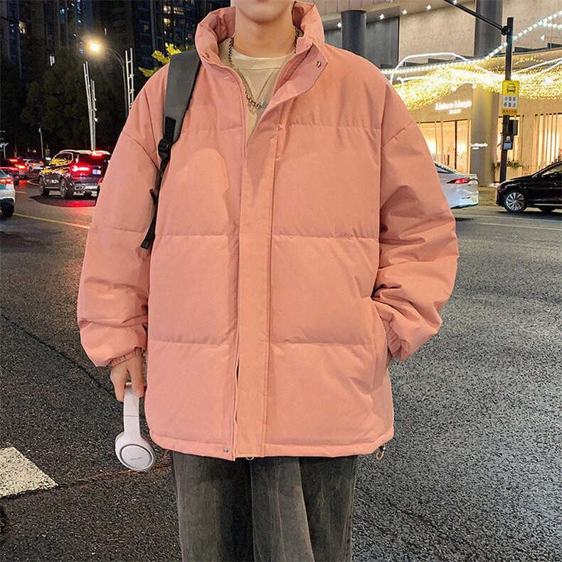 现货中性风棉衣男纯色加厚立领二开有门襟棉袄A157B-M99999-特P55,男装棉衣,电商A157B