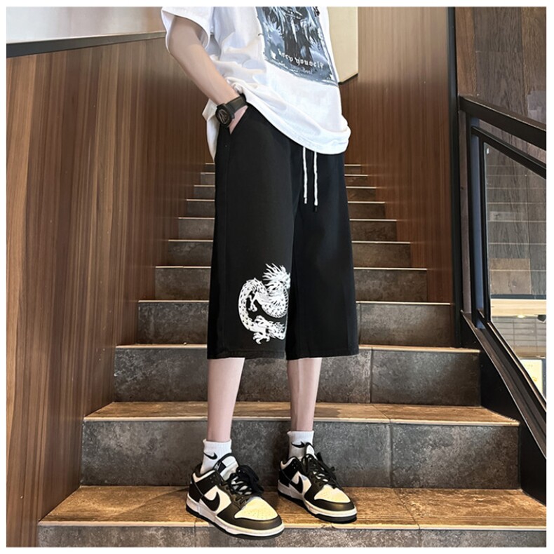 D2041-p48-控68现货风宽松cleanfit牛仔裤七分裤黑暗,男装牛仔裤,星座116