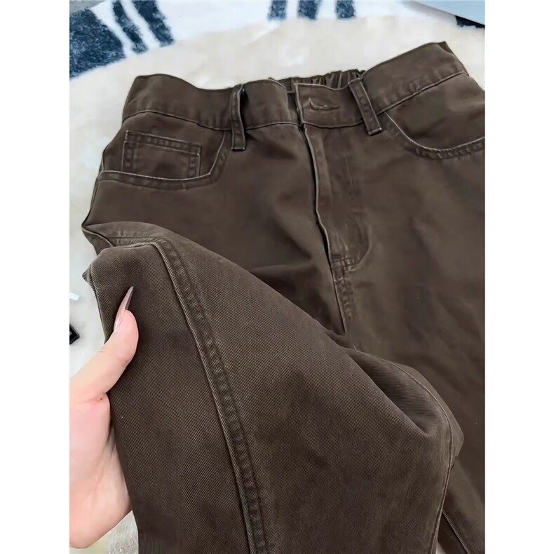 W11083-P53网图现货春季新款美拉德工装裤宽松高街直筒牛仔裤,男装牛仔裤,星座1608