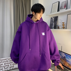 秋季新款宽松日系小猫印花男生休闲连帽卫衣JK23376 特批35-控58图片