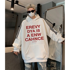 抖音得物供货提供视频秋冬重磅美式宽松织带连帽卫衣0462，男装卫衣，电商A486