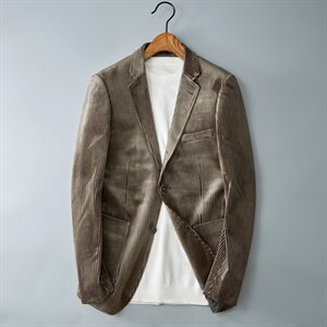 2021秋冬丝绒西装 男式潮流灯芯绒西服男661-P165 控价328图片