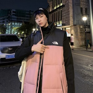 有版权现货刺绣立领宽松外套马甲时尚男款韩版羽绒服MJ02P65控98图片