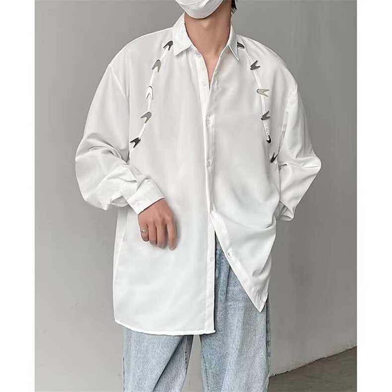 春夏季新款衬衫潮流慵懒男方领衬衫C653P40,男装衬衫,星座1116-2