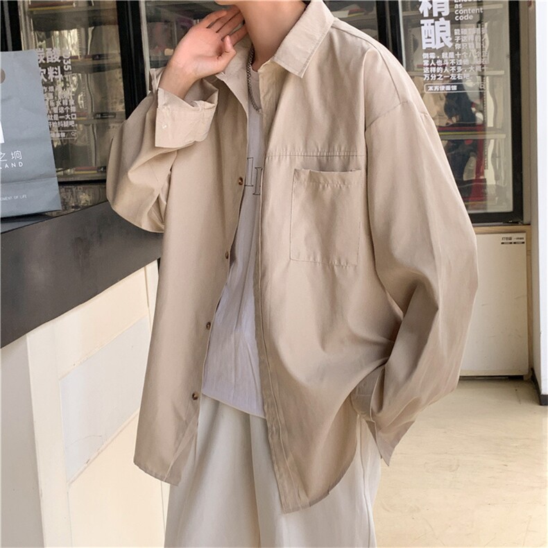 长袖衬衫男港风潮流C0105P35图片