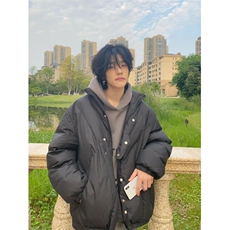网络图现货！不规则立领棉服外套高级设计感小众棉服RY112-P110，男装棉衣，星座1005-6