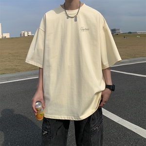 已注册/夏季新款外景重磅美式短袖T恤男宽松体恤打底衫DT9763/P25图片