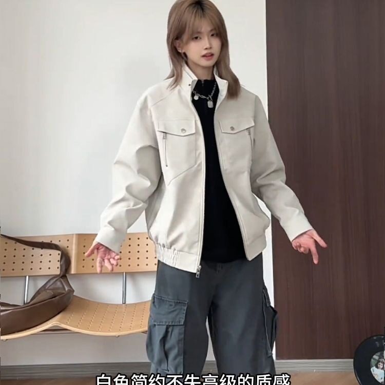 1506/QPU060/P72男生穿搭立领工装外套高级感飞行员棒球服,男装工装外套,星座1506