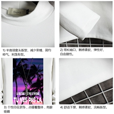 BT40195-P30加绒款-P40半高领长袖t恤男大码内搭打底衫男网格，男装T恤，电商A040A