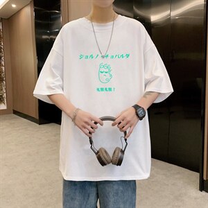 短袖男夏宽松纯棉T恤男百搭港风韩版情侣中性日系潮DT0252 P20图片