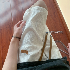 XZ616 夏季新款冰丝贴标短裤休闲五分裤 TY801 P35控48图片