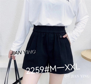 弹力休闲短裤M一XXL：松紧腰设计好穿后面袋盖设计很显翘图片