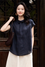 双穿·翻翻乐减龄娃娃领前后穿+无袖小上衣女，女装衬衫，梦白服饰厂