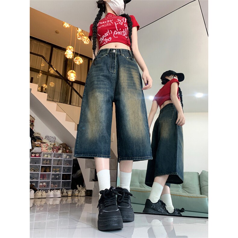 1014-1-KZ8233-P38-美式七分牛仔裤男女2025年夏季,男装牛仔裤,星座1014-1