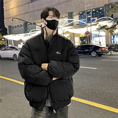 情侣装冬装双面穿条纹织带棉服拼色棉衣休闲外套男G1101P138，男装棉衣，电商A339