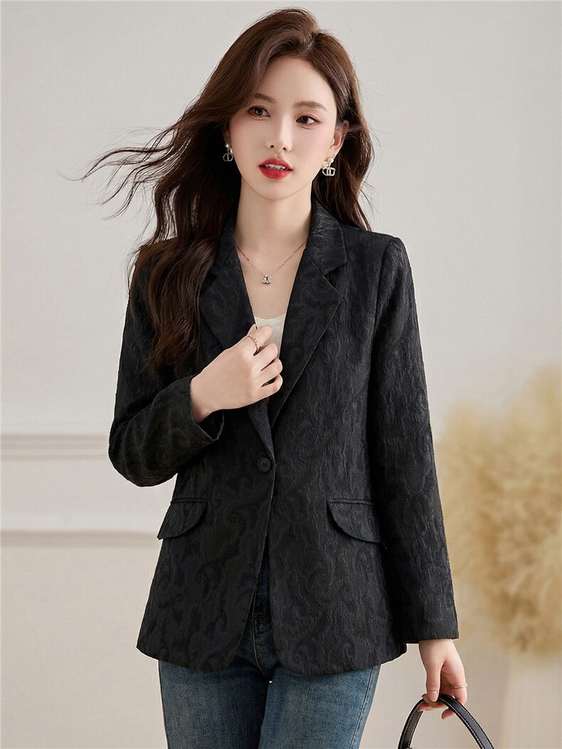 小西装外套女2026春秋装新款韩版时尚气质职场短款长袖女士小西服,女装短外套,伊航服饰