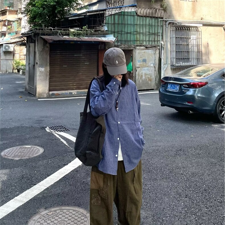新款衬衫男新款格子衬衫男宽松时尚衬衫休闲长袖衬衣衬衫CS3211,男装衬衫,星座516A