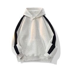 得物二开拼接加绒卫衣男连帽套头潮流款外套A266-WY90-P50加绒60，女装短外套，电商A266