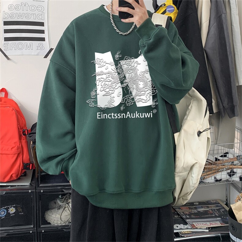特P25控48秋冬新款男士圆领卫衣宽松休闲日常百搭上衣WQ2430,男装卫衣,电商B370