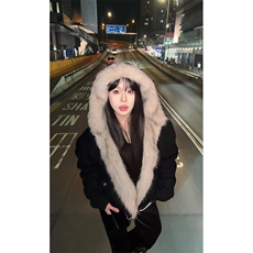 现货高品质美式高街冬季重磅硬挺短款座山雕毛领棉衣男女加厚外套，男装棉衣，电商A486-1